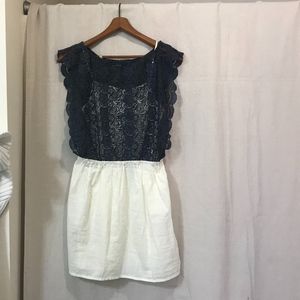 Ark & Co. Navy Lace Top Summer Dress- Size S